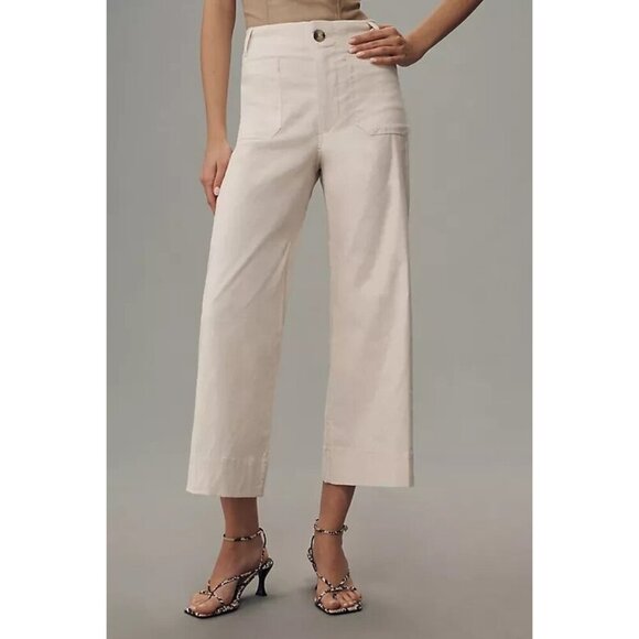 The Colette Magic Fabric Crop Wide-Leg Pants by Maeve 34 PETITE - Picture 1 of 2